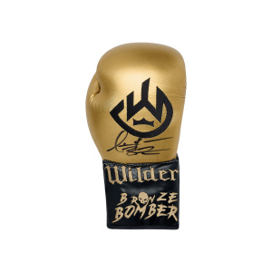 Deontay Wilder Signed Glove – Gold & Black