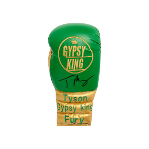 Tyson Fury Signed Green & Gold Glove