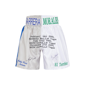 Marco Antonio Barrera & Erik Morales Signed Trunks