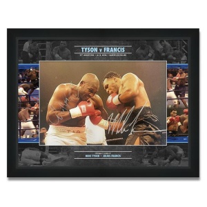 Mike Tyson vs Julius Francis Signed Photo Display 2