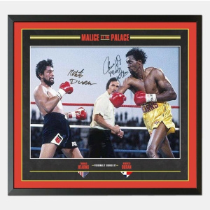Signed Thomas Hearns & Roberto Duran Large Photo – Framed