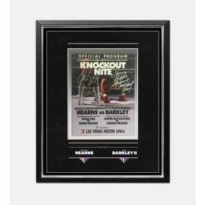 Signed Tommy Hearns & Iran Barkley Boxing Programme – Framed