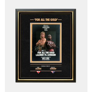Rare Dual Signed Sugar Ray Leonard & Donny Lalonde Programme – Framed