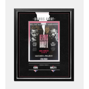 Dual Signed Thomas Hearns & Iran Barkley Programme – Framed