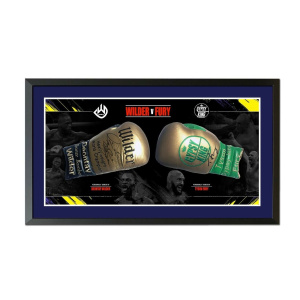 Tyson Fury & Deontay Wilder Signed Gloves – Framed Display